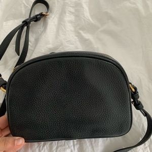 JCrew Black Crossbody Leather Bag